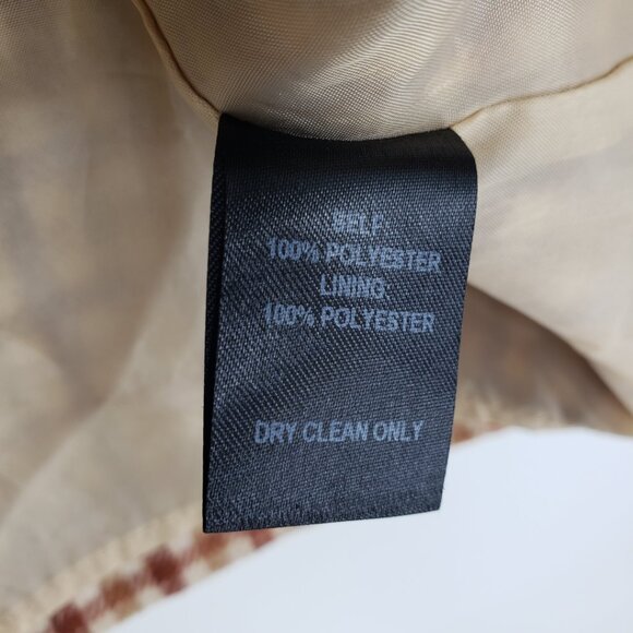 Lulus Plaid Mini Skirt M Sycamore A Line Pockets Tan Brown - Picture 9 of 9